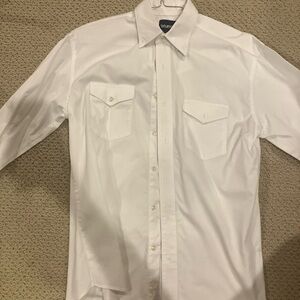 Wrangler Men's Classic White Dress Shirt